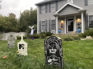 Graveyard Display In Front of House