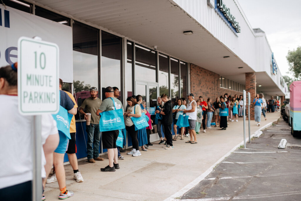 Shoppers at Goodwill Choctaw grand opening